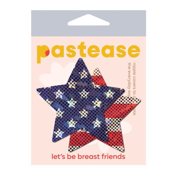 Pastease Glitter Patriotic Star - Red/Blue O/S
