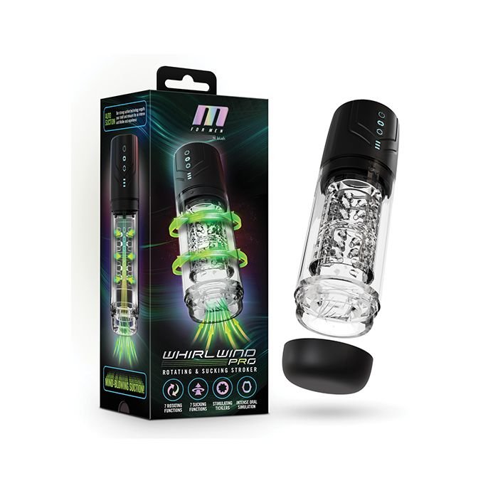 Blush M for Men Whirlwind Pro Stroker - Black