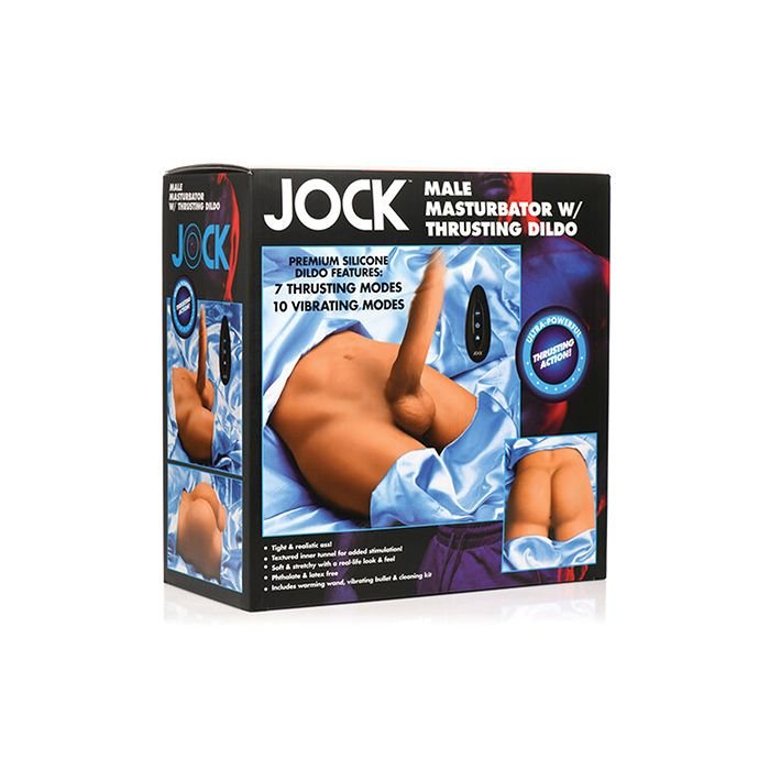 Curve Toys Jock Male Masturbator w/Thrusting Dildo