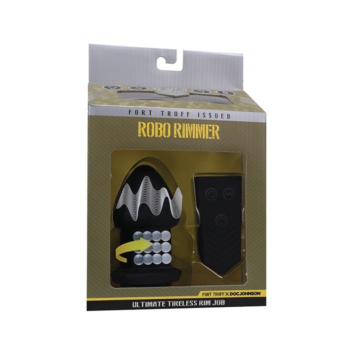 Fort Troff Robo Rimmer Vibrating Anal Plug w/Remote Control - Black