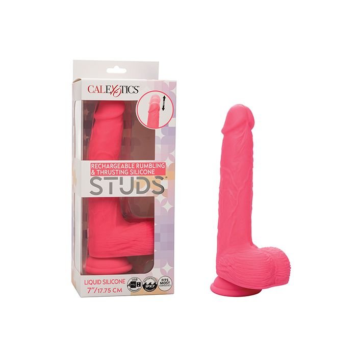 Silicone Studs Rechargeable Rumbling & Thrusting Vibrator