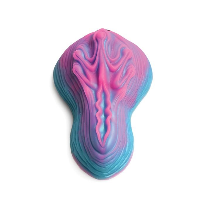 Creature Cocks Vulvaron Vibrating Silicone Grinder w/Remote Control - Pink/Teal/Purple